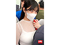 電車の中でインナーを抜き取られ透け巨乳を見られる羞恥で抵抗できないシアーシャツ女子4